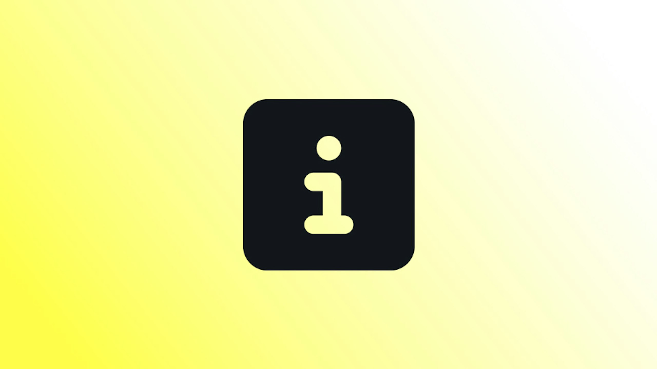 help i icon on yellow gradient