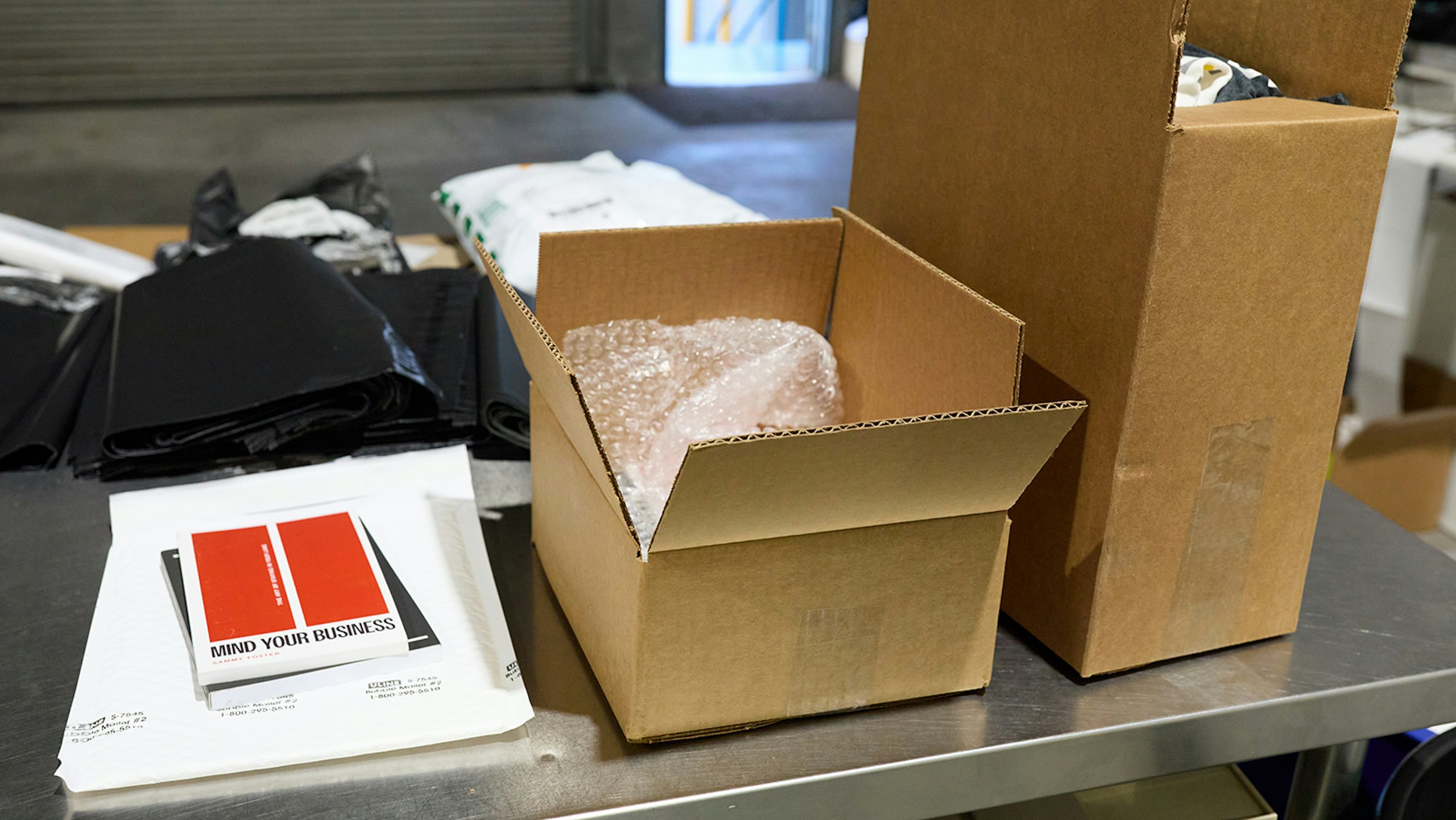 Items getting ready to ship from fulfillment