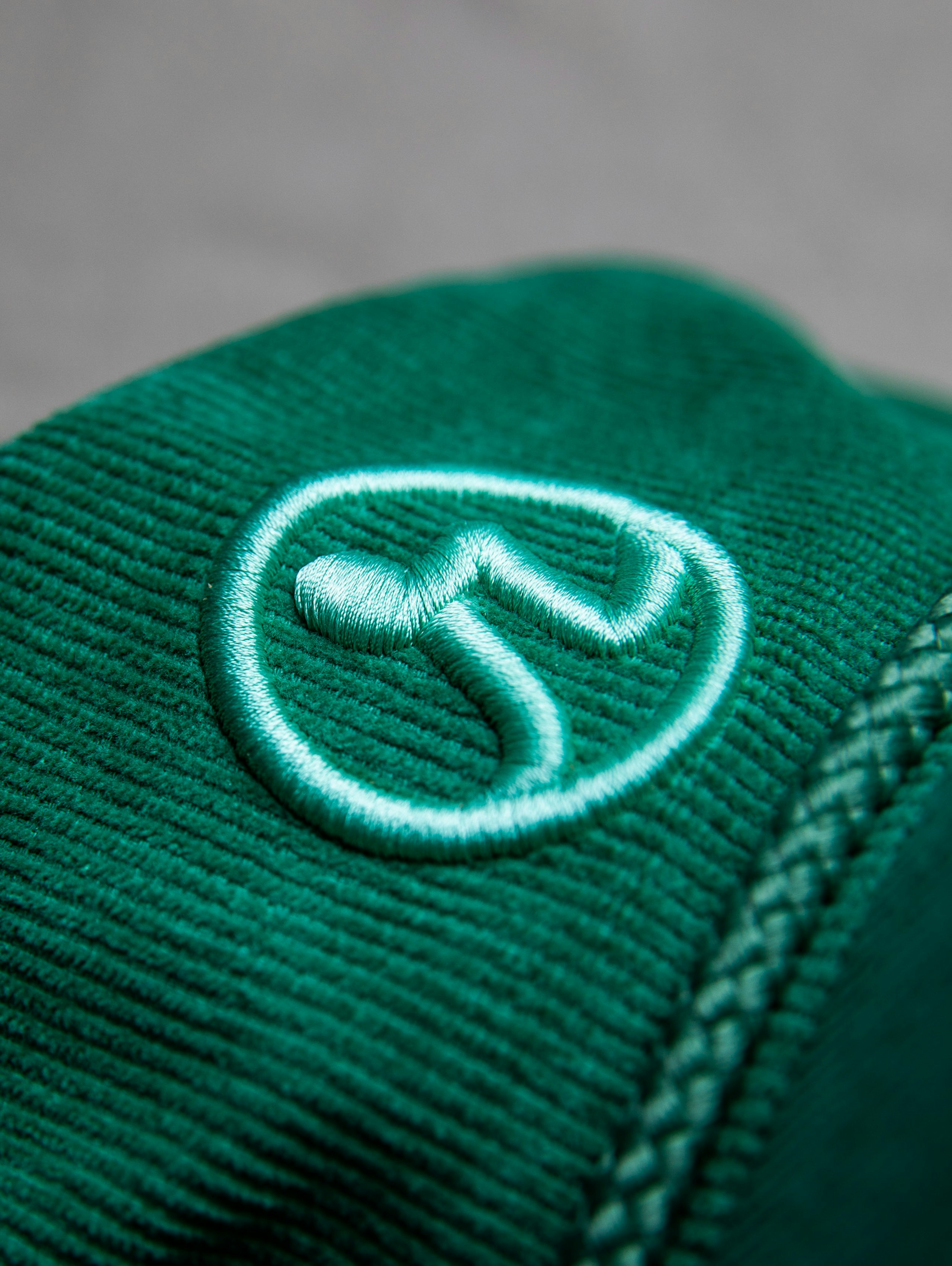 close up of puff embroidery