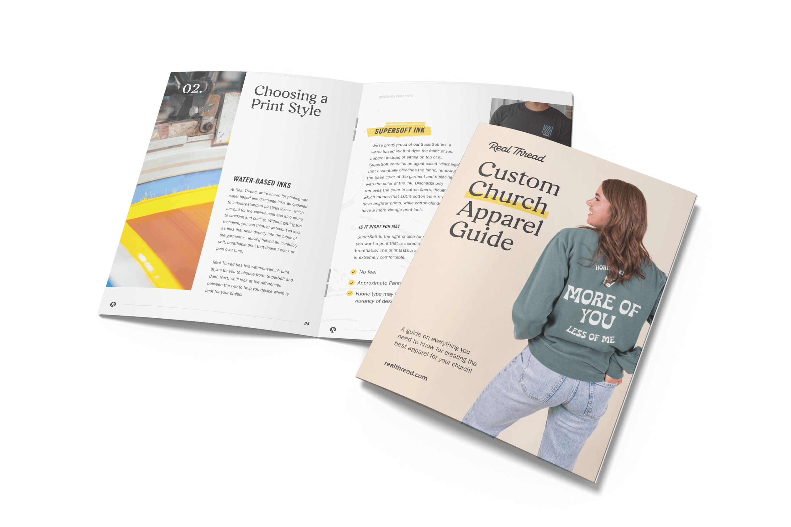 Mockup of our Custom Church Apparel Guide